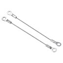 PATIKIL ステンレス鋼 ストラップケーブル 1.5mmx10cm 4本 アイレットエンド セキュリティワイヤーロープ