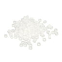PATIKIL シリコンラバーバンドリング 200個 ノンスリップ 9.42 mm フラット ホワイト 本 アート ボックス コードラッピング バッグラップ用
