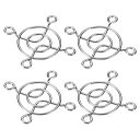 PATIKIL 40mm ファンフィンガーグリル 4個入り 304ステンレス鋼 グリル プロテクター ガード ファン 保護カバー 40x40mm ファン DIY 機器 コンピューター シルバー