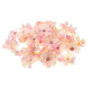 PATIKIL フェイクフラワーヘッド 工芸品用 30個 フェイクフラワー バルク ミニ 造花 シルクフラワー 装飾 桜 花輪 ウェディング パーティーデコレーション用 ライトピンク