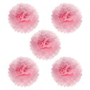 PATIKIL 20 cm ティッシュポンポンフラワー 5個 ペーパーフラワーボール 結婚式 ブ ライダルシャワー 誕生日 独身パーティー 背景装飾用 ライトピンク