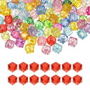 PATIKIL 10mmアクリルキューブファセットビーズ 200個 スクエアモンドビーズ 宝石メイキングブレスレットネックレスイヤリング風鈴クラフト用 ルーズス...