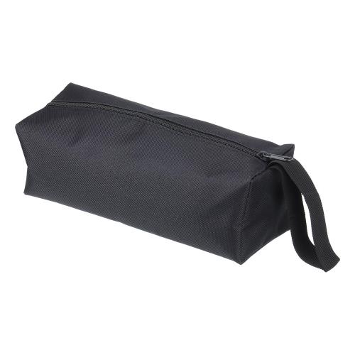 PATIKIL 250mm ジッパーツールポーチ 多目的ツールバッグ 防水トートバッグ 収納オーガナイザー ドライバー ペンチ用 ブラック