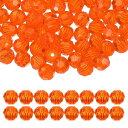 PATIKIL ビーズ 手芸 8 mm アクリル 約100個 ガラスビーズ ブレスレット ネックレス アクセサリー 手作り ハンドメイド ダークオレンジ