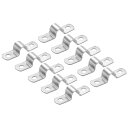 PATIKIL 1.9 / 10mm 硬質パイプストラップクランプ 10個セット 304ステンレス製 シルバー U字型チューブクリップパイプ固定ホルダー