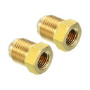 PATIKIL 6 mm メスフ レア x 10 mm オスフ レアコネクタ SAE 45度フレ ア真鍮アダプター フレ アパイプ継手 空気 ガスライン冷凍 H...