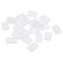 PATIKIL 8mm シリコンエンドキャップ 縫製用 20個 首輪コルセット 螺旋ボーンのヒント ポリエステルボーン用 ホワイト