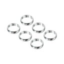 PATIKIL ダーツシャフトリング アルミニウム ダーツOリングアクセサリー プラスチックおよびナイロンシャフト用 6個 シルバートーン