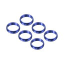 PATIKIL ダーツシャフトリング アルミニウム ダーツOリングアクセサリー プラスチックおよびナイロンシャフト用 6個 ブルー