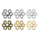 PATIKIL 27x30mm 金属製可変式パンツウエストタイトナー 6個セット フラワージーンズボタンピン ゆるいジーンズ パンツ スカート 袖に使用可能 6色