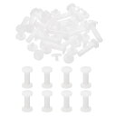 PATIKIL 20mm シカゴスクリュー 20セットのプラスチック製シカゴスクリュー スロットドヘッド バインディングポスト 5.5mm OD スクリューボルト レザーリベット ファスナー コネクタ ホワイト レザーベルト スクラップブック フォトアルバム