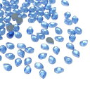 PATIKIL フラットバックアクリルティアドロップジェム 100個8x6mmティアドロップラインストーンビーズ 宝石メイキングDIYクラフト用 ブルー