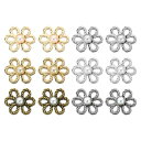 PATIKIL 27x30mm 金属製可変式パンツウエストタイトナー 12個セット フラワージーンズボタンピン ゆるいジーンズ パンツ スカート 袖に使用可能 6色