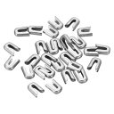 PATIKIL 6mm 螺旋ボーンのヒント 縫製用 30個 ステンレススチール 螺旋ボーンのヒントキャップ コルセット ドレス 衣服用 DIY シルバートーン