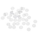 PATIKIL 4mm OD x 1.5mm幅のシリコーンOリング 50個入りVMQメトリックシールガスケット 蛇口配管修理用 ホワイト(4)