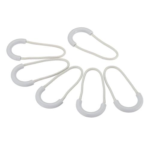 PATIKIL ジッパープル 10個 延長ハンドルコード 指の使用 プラスチック U字型 タブ タグエンデター 荷物 バックパック用 グレー