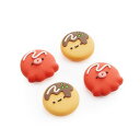 GeekShare Switch 2対応 アナログスティックカバー スイッチ2025 ジョイコン joy con対応カバー 親指グリップキャップ シリコン ボタン保護カバー 滑り止め 摩擦増え 人間工学デザイン 互換性あり 耐久性高い 誕生日 プレゼント-たこ焼き(4枚入れ)