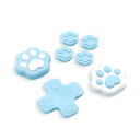 GeekShare Switch2対応 Joy Con専用方向キーカバー 方向キーキャップ 親指グリップキャップ シリコン 保護カバー joy con対応 親指グリップキャップ 滑り止め 使いやすい かわいい 誕生日 プレゼント 猫肉球7点/セット(ブルー)