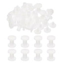 PATIKIL 10mm シカゴスクリュー 20セットのプラスチック製シカゴスクリュー スロットドヘッド バインディングポスト 5.5mm OD スクリューボル...