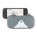 GeekShare Switch2 switch2ケース スイッチ 2025有機ELモテル対応 スイッチ収納ボックス スイッチバッグ joy con イヤホン小物入れ 防水防汚 耐衝撃 全面保護 旅行用 誕生日プレゼント -猫の耳 (Switch2-グレー)