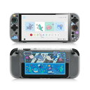 GeekShare Switch 2 Switchカバー switch2対応 スイッチ2025 スイッチカバー Switch2カバー PC製 joy con 保護カバー 分体式カバー 全面保護 薄型 傷防止 汚れ防止 対応耐衝撃 取り外し簡単 可愛い (サメパーティー(ブルー))