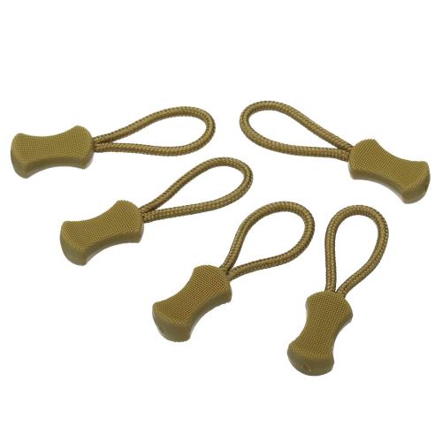 PATIKIL ジッパープル交換 20個 延長コードハンドル 固定タブ ジッパーライン タグエクステンダー フィクサー 荷物 バックパック ジャケット用 カーキ