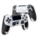 Hotline Games PS4 コントローラーグリップ 滑り止め グリップシール 滑り止め グリップ テープ PlayStaion 4 DUALSHOCK 4 コントローラー アンチスリップテープ グリップ力強化/吸汗力 超薄0.6mm / 安全無臭 日本正規保証品 (グリップ部分 (4PCS) 黒)