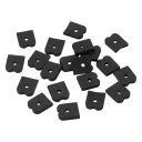 PATIKIL 12mm シリコンエンドキャップ 縫製用 20個 首輪コルセット 螺旋ボーンのヒント ポリエステルボーン用 ブラック