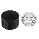 PATIKIL 20 mm LEDレンズ 90度 プラスチックホルダー付き 8セット アクリル 光学レンズ 1W 3WハイパワーLEDライト用 ブラック 透明