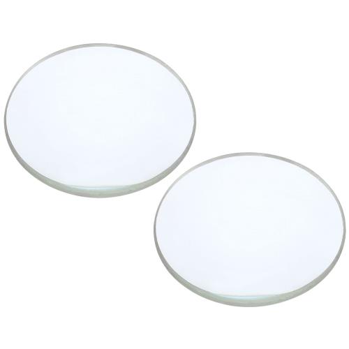 PATIKIL 50 mm焦点距離 両凸レンズ 2個 直径30 mm 高さ5 mm ガラス光学研磨 ラウンドエッジレンズ 物理実験用 クリア(2)