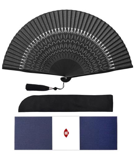 [GOKEI] 正絹扇子 シルク扇子 メンズ 高級 扇子 絹地扇子 シルク 竹製 男性用 夏 御扇子 正絹扇 ギフト..