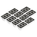 PATIKIL LEDディスプレイデジタル管 10個 7セグメント 10ピン 1ビット 24 x 34 x 10.5 mm 共通アノード 3.3V LED表示モジュール 電子ドライバーボード用 ホワイト