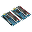 PATIKIL 9 mm 8数字LED表示モジュール 2個 3.5-5V 7セグメント コモンカソード LEDディスプレイデジタルチューブ 電子ドライバーボード用 76 x 50 x 11 mm レッド