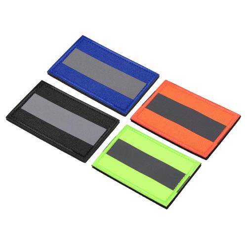 PATIKIL 反射パッチ 50 x 80 mm 4個 面ファスナー 安全アップリケ ナイトスポーツマン ワーカー ハイカー用 黒 ブルー 緑 オレンジ