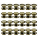 PATIKIL M4x4mm シカゴスクリュー 25セット 真鍮製シカゴスクリュー スロット付きバインディングポストスクリューリベット レザーベルト スク ラッ...