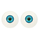 PATIKIL 32mm 人形の目 リアルなアクリル製目 半目 人形 マスク ハロウィン小道具 アートクラフト ブルー緑