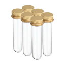 PATIKIL 30ml プラスチック試験管(ねじキャップ付き) 6個セット 109x24mm 科学的なパーティー 装飾 あめ ビーズ 入浴剤 ラボ用途 ゴー ...