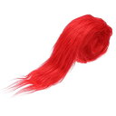 PATIKIL プラッシュフェイクファー生地プレカットストリップ 150 x 5 cm ふわふわフェイクファーリボン 人工クラフトファー DIYクラフト クリスマス ハロウィン ノームひげ用 レッド