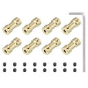 PATIKIL リジットカップリング 内径2.3 mm-3 mm 8個 銅シャフトカップリング モーターコネクタ DIY モデルモーター用 六角スパナ付 ネジ付