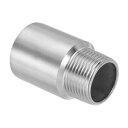 PATIKIL 304ステンレス鋼パイプ継手 G3/4メスからG3/4オスへ スレッド 2インチ/50mm長 ニップル鋳造パイプカップリング継手 直径32mm