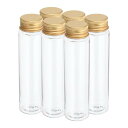 PATIKIL 80ml プラスチック製試験管(ねじキャップ付き) 6個セット 128x33 mm フラットボトム試験管 科学的なパーティー 装飾 あめ ビーズ...