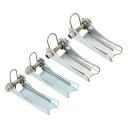 PATIKIL 交換用フックラッチ2サイズ 4個セット シルバートーン トレーラーフック用 金属製トウイングレシーバーヒッチ