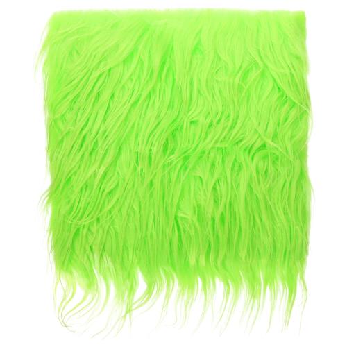 PATIKIL ふわふわ フェイクファーキルト生地 10×10 クラフト クリスマス ハロウィン ノーム ひげ用 緑