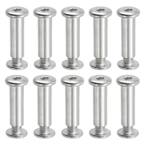 PATIKIL ヘックスシカゴスクリュー 20セットバインディングスクリューポストM6 x 25 mm接続ヘックスド..