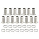 PATIKIL M12x22mm ボルトとナットキット、15セット 細かいねじのホロースクリューアソートメント ラウンドヘッドねじ 貫通穴ボルト シャンデリア用...