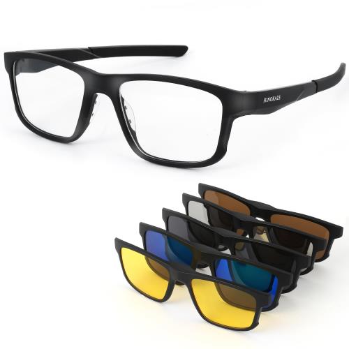 [HINOKAZE] サングラス メンズ 5レンズ付き·磁気式レンズ瞬時切り替え 偏光スポーツサングラス 超軽量 ..