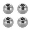 PATIKIL M5x11mmボールナットノブ 4個セット 女性用スレッド 304ステンレススチール製 ラウンドブ ラインドホールスクリューキャップカバー 照明機械DIY装飾用 シルバー