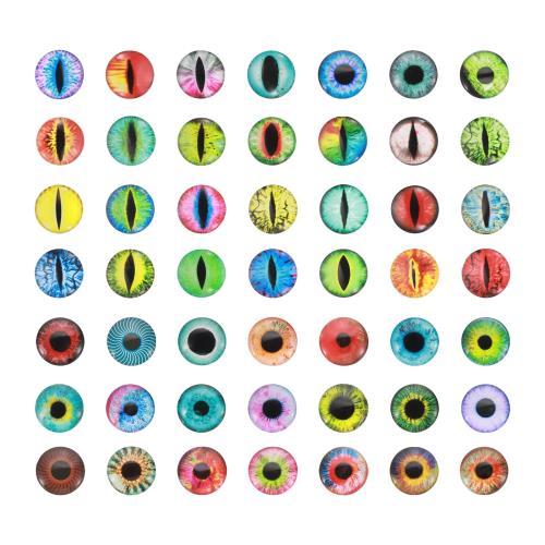 [PATIKIL] 12mmドラゴンアイ 100個 丸いガラス 目 動物 編み目 目 粘土人形作り クラフトDIY 発見 宝石..