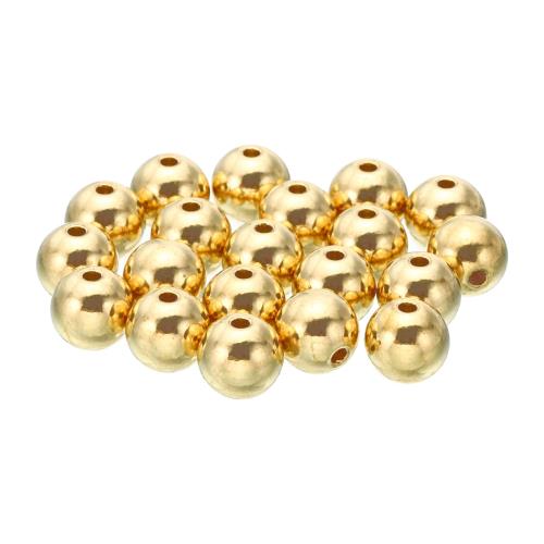 PATIKIL 真鍮製 ロースボール 20個入り 10mm 外径 2mm 内径 クラフト用 滑らかな丸いスペーサービーズ ブレスレット ネックレス 宝石作りに最適 金
