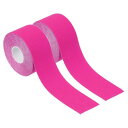 PATIKIL テニス バドミントン グリップテープ 5m x 3.8cm グリップ テープ 滑り止め 2本入り 粘着性 ノンスリップ ヨガリグ スポーツ ラッピングエクササイズ 体操 ローズレッド